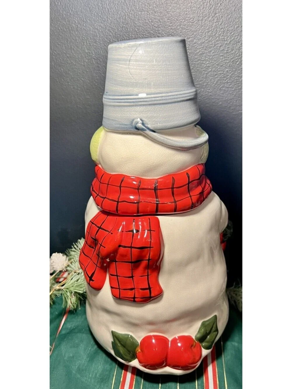 Vintage Hallmark 13” Christmas Snowman Mitford Cookie Jar Jan Karon ceramic